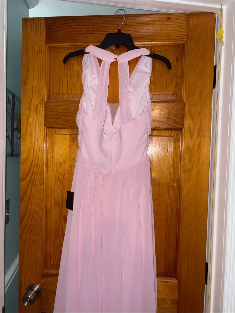 Lulus S Elegant Pink Halter Maxi Dress with Side Slit